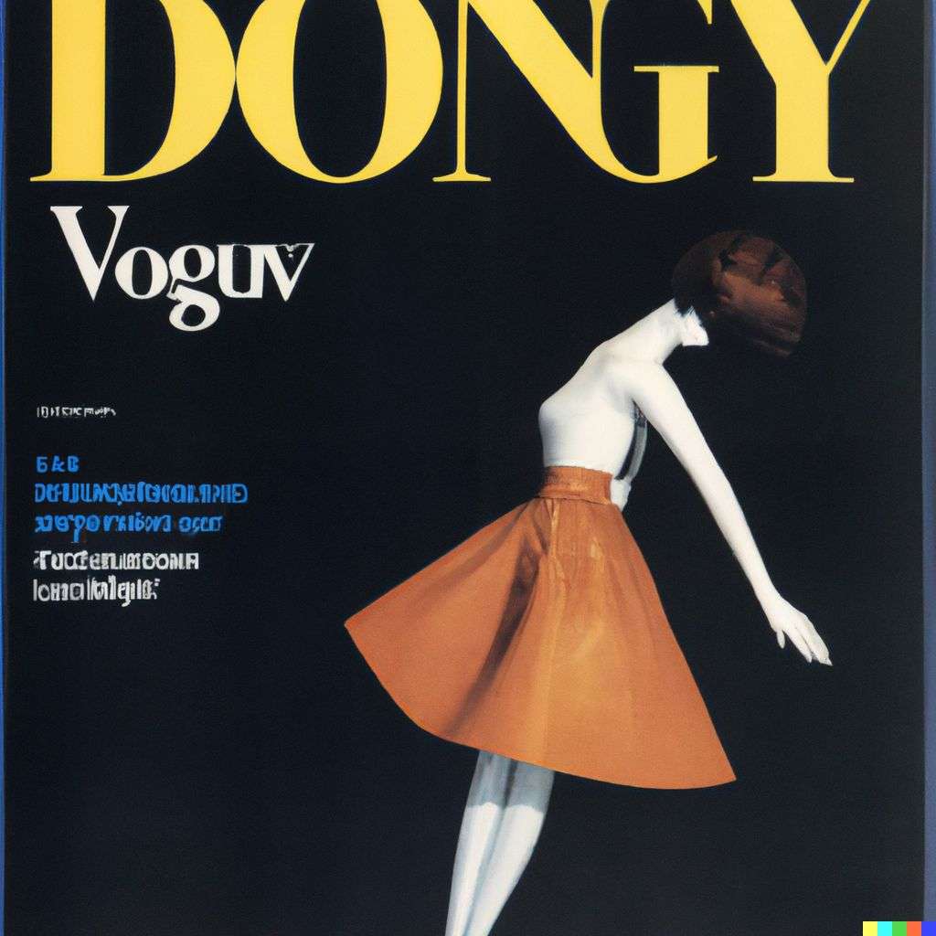 the discovery of gravity, front cover of Vogue, 1980